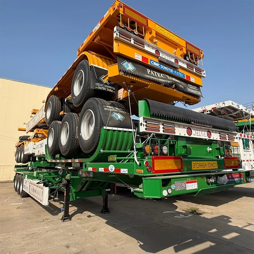 3 Axle Flatbed Container Trailer factory